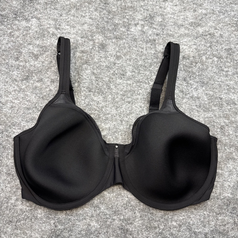 Bali One Smooth U ultra light underwire bra womens 38DD black full coverage 3439